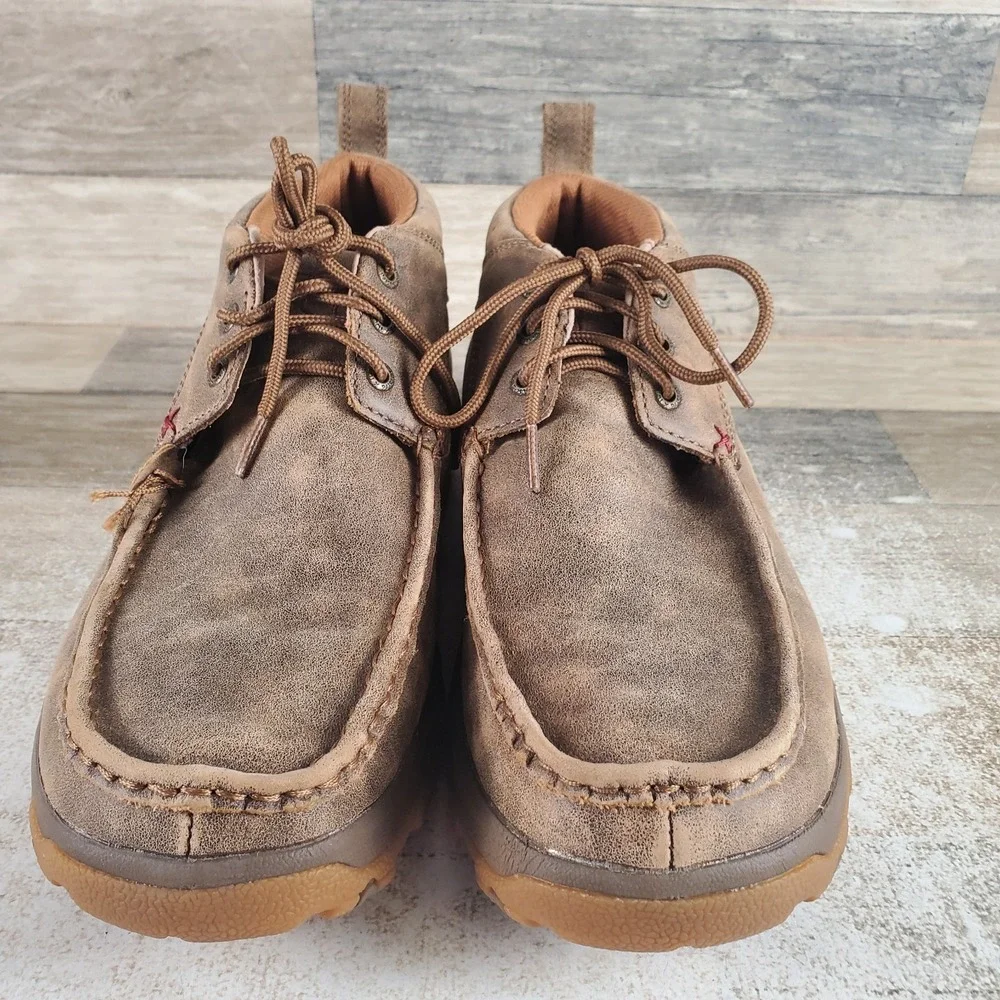 Twisted X CellStretch Driving Mens Chukkas Boots Sz 10 M Bomber Suede *read*